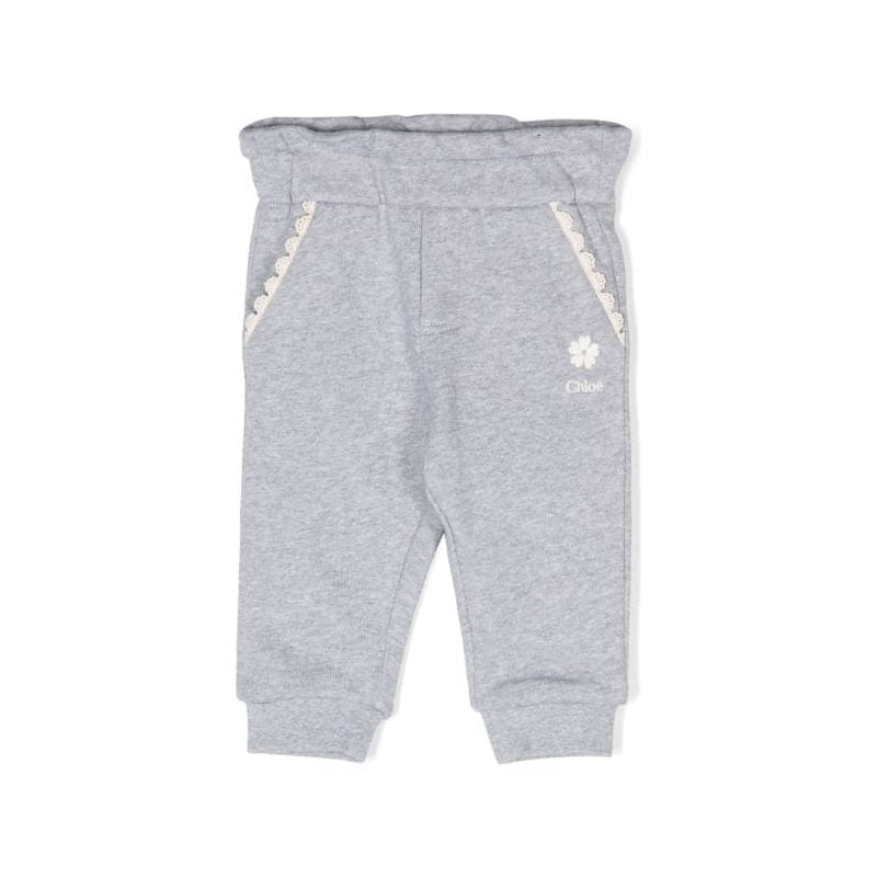 Melange Effect Cotton Sweatpants