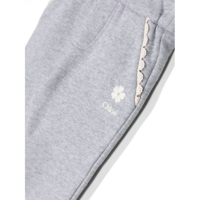 Melange Effect Cotton Sweatpants