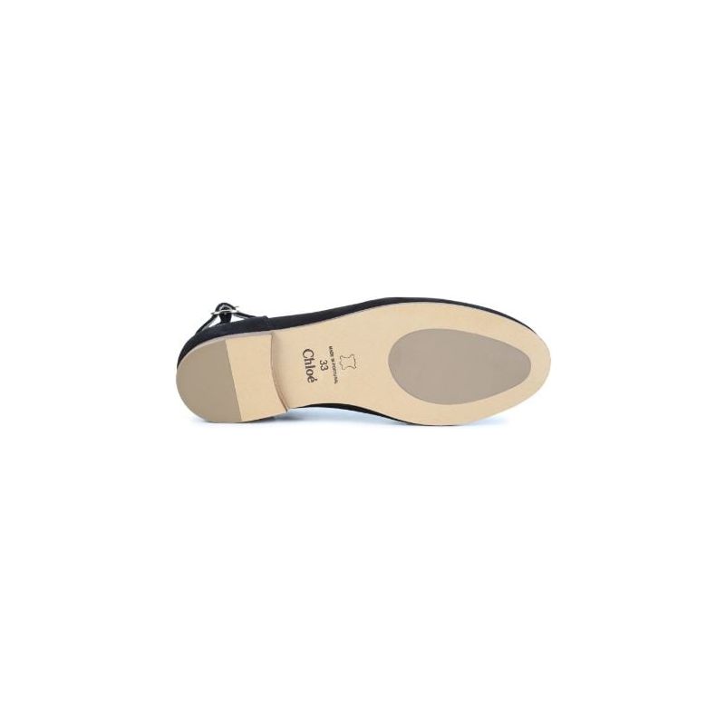 SCALLOPED EDGE BALLERINA LEATHER SHOES
