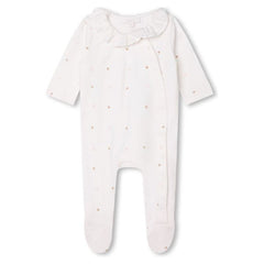 Embroidered Organic Cotton Overall Set Of Two