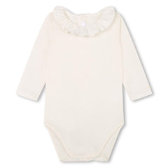 Embroidered Floral Onesie Set With Bodysuit