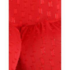 Logo Charm Ruffle Detailing Dress