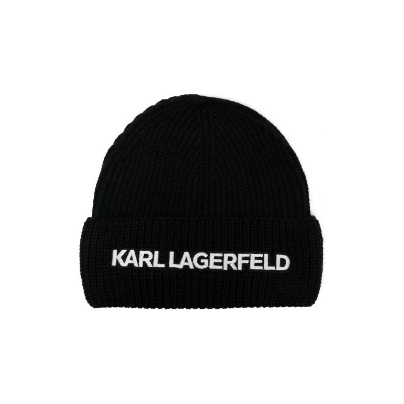 Logo Embroidered Ribbed Beanie
