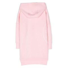Logo Print Stretch Cotton Hooded Dress