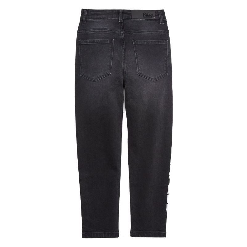 Logo Print Straight Leg Jeans