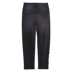 Logo Print Straight Leg Jeans