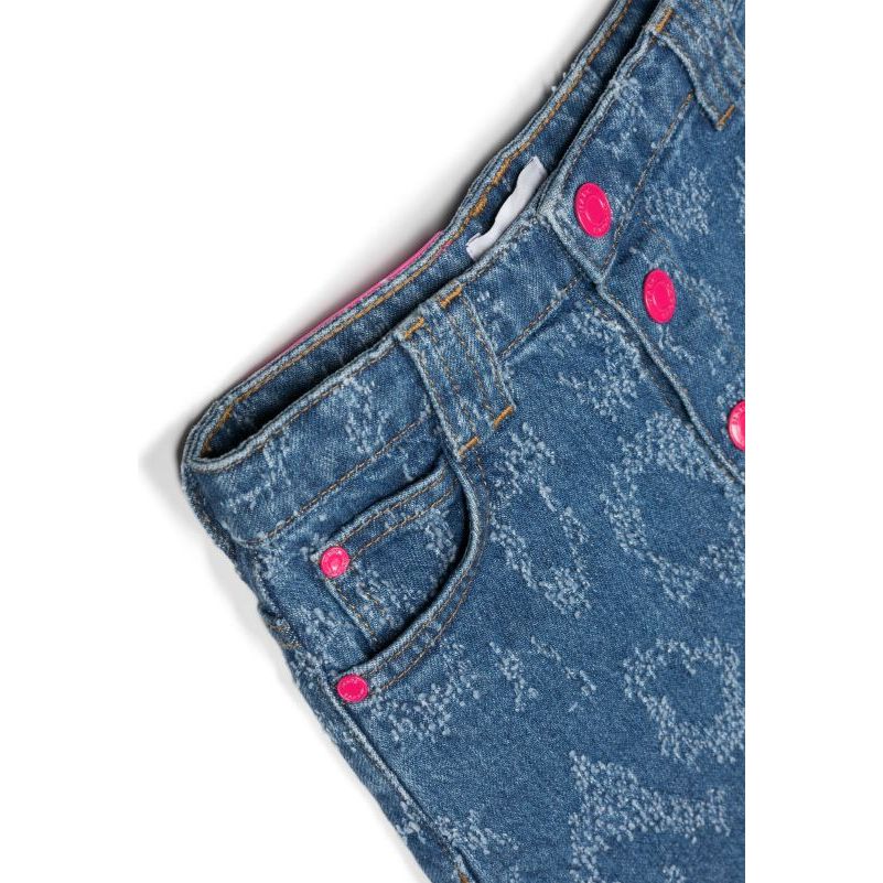 Printed Denim Skirt