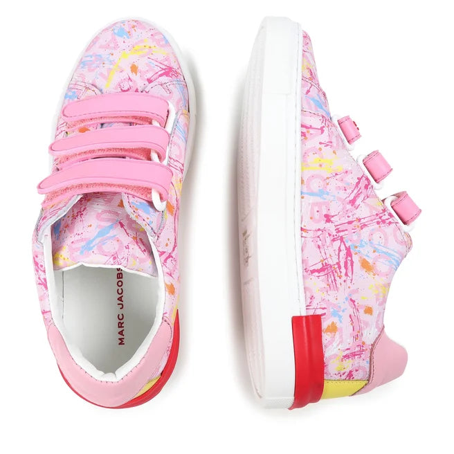 Monogram Print Leather Sneakers