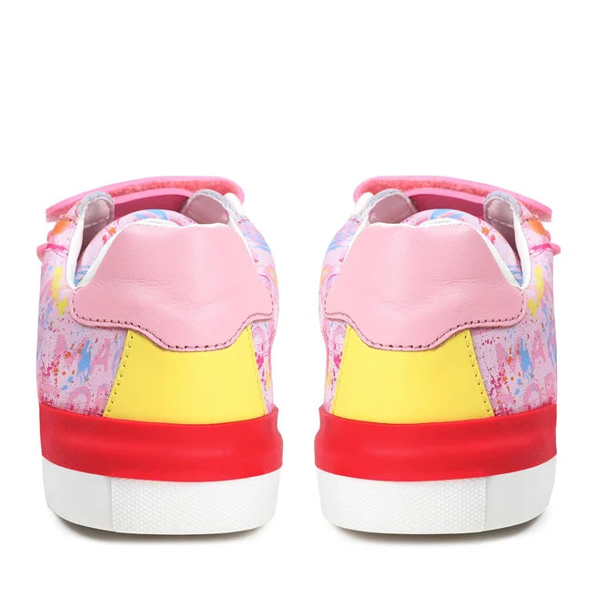 Monogram Print Leather Sneakers