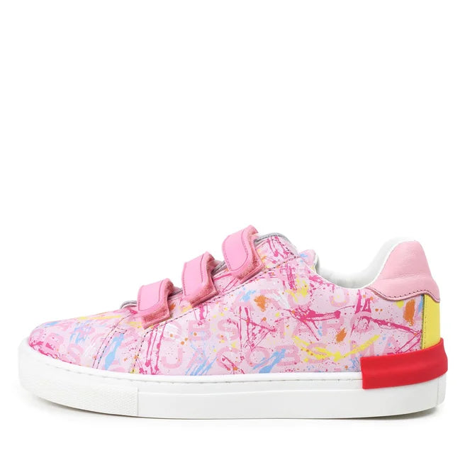 Monogram Print Leather Sneakers