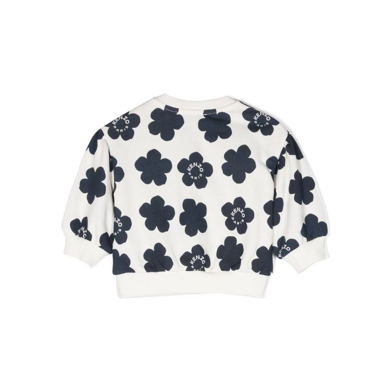 Floral Print Cotton Blend Sweater