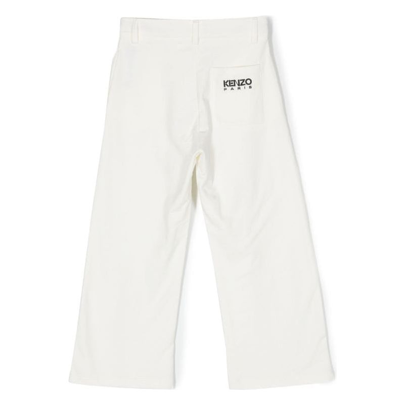 Logo Embroidered Cotton Pants