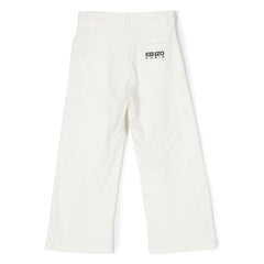 Logo Embroidered Cotton Pants