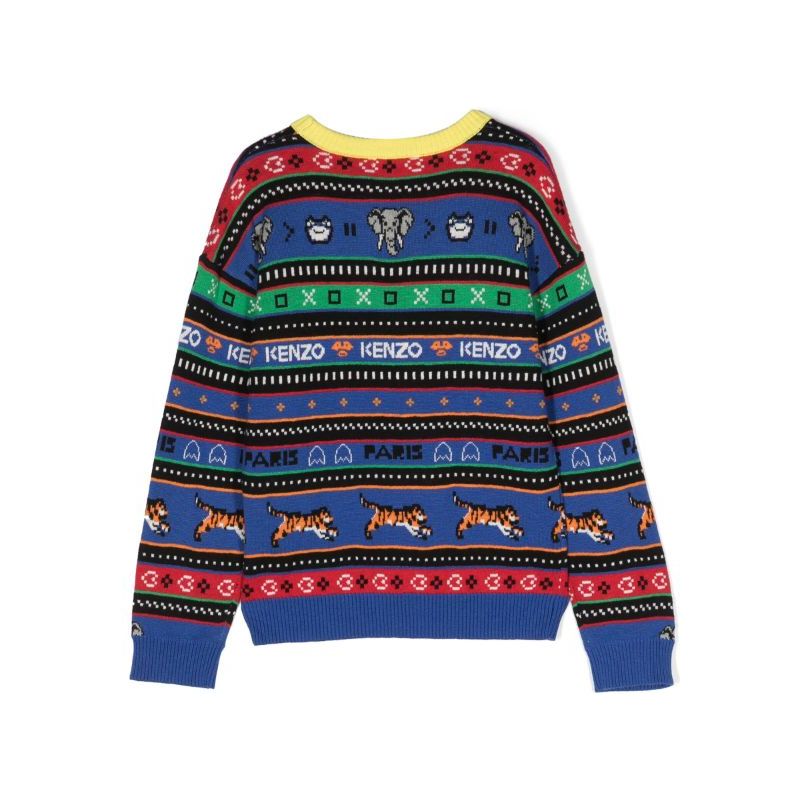Graphic Print Crew Neck Sweater