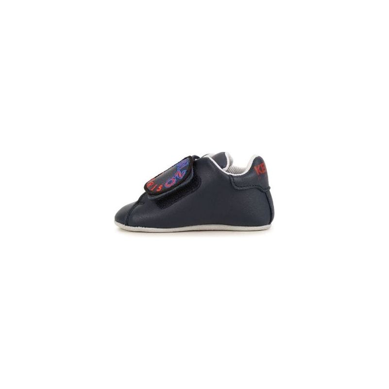 Logo Embroidered Leather Sneakers