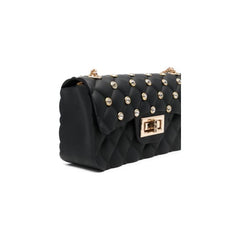 Rhinestone Embellished Quilted Shoulder Bag