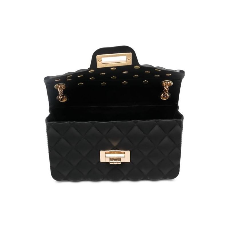 Rhinestone Embellished Quilted Shoulder Bag