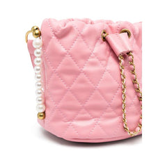 Diamond Quilted Bucket Bag