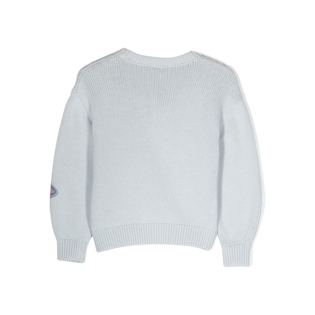 PATCHED EMBELISHED KNITTED SWEATER