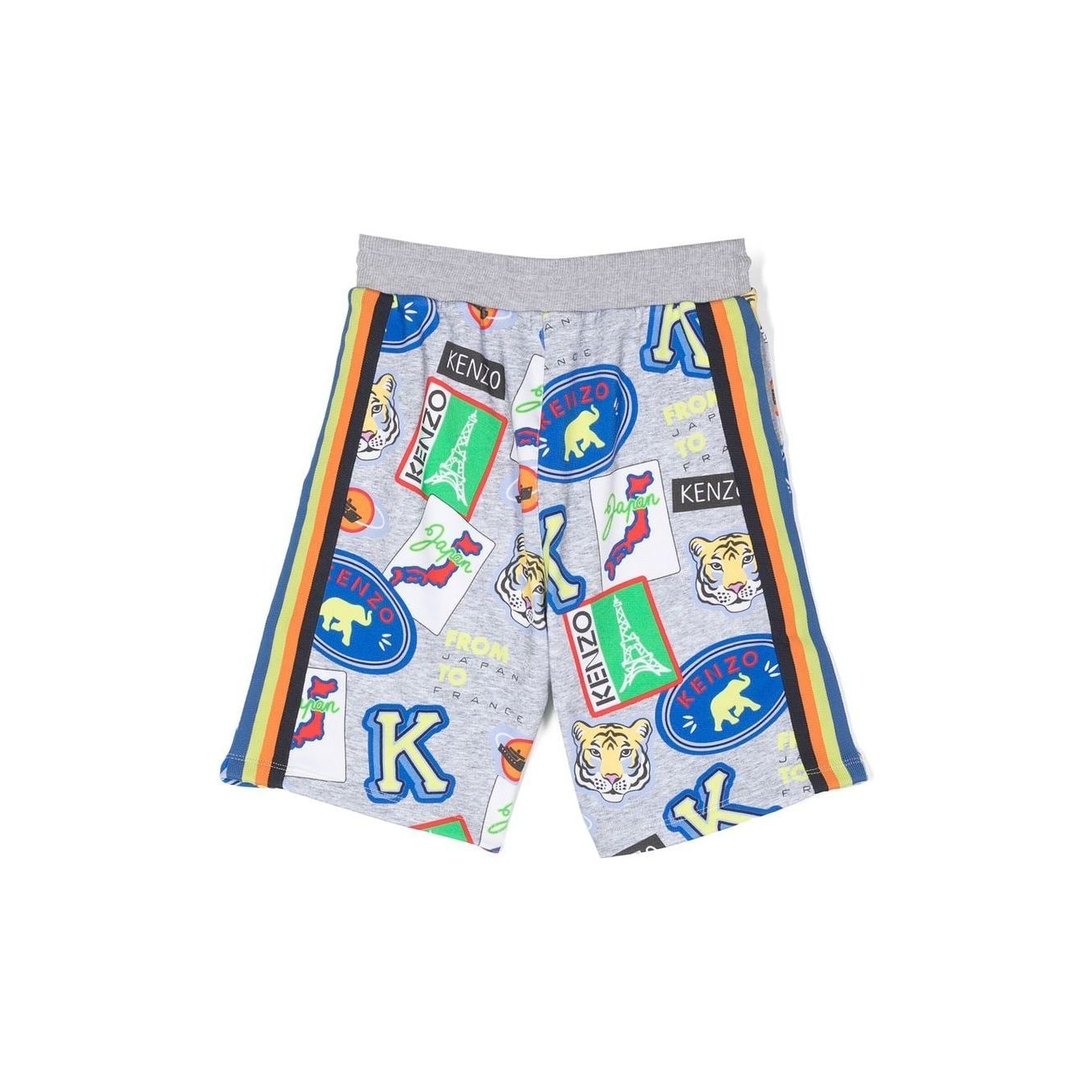 STICKER PRINT SIDE STRIPE SHORTS