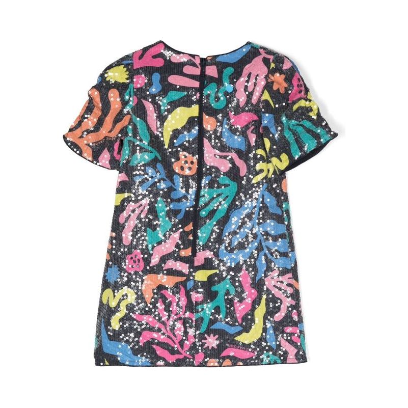 ALL OVER PRINT SEQUIN DRESS