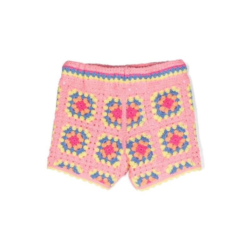 MULTICOLOURED CROCHET SHORTS