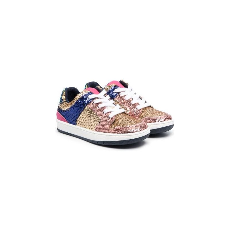 Colour Block Sequin Sneakers