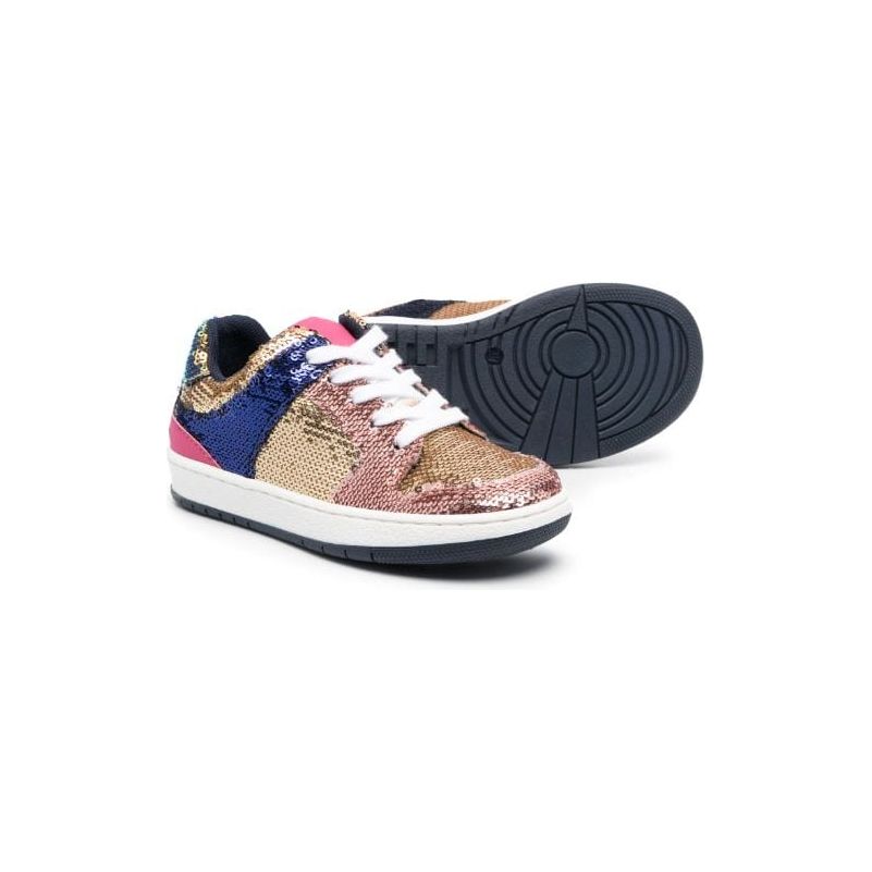 Colour Block Sequin Sneakers
