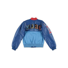 Leather Logo Varsity Bomber Jacket