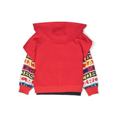 Layered Logo Patch Hooded Jacket