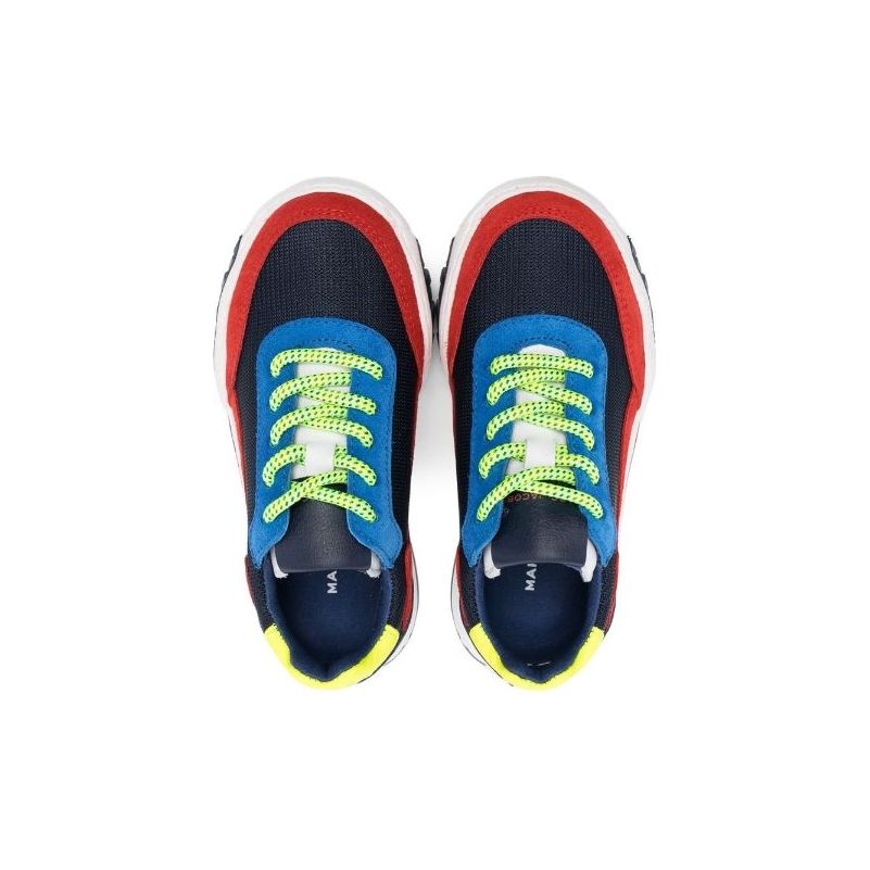 COLOUR BLOCK LACE-UP SNEAKERS