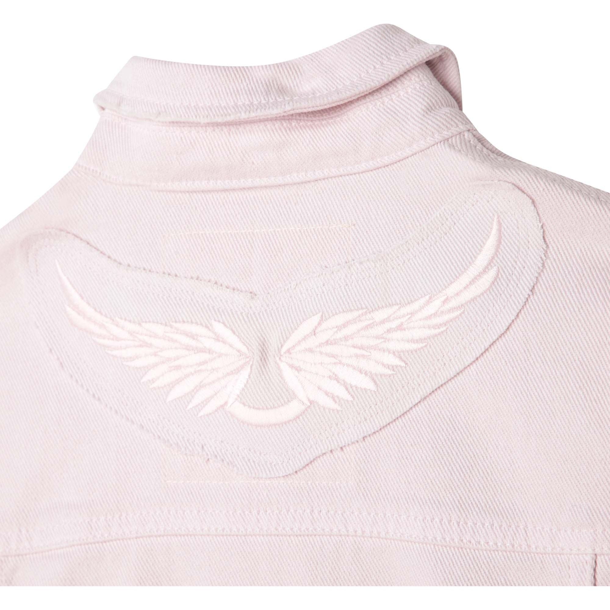 EMBROIDERED WINGS DENIM JACKET