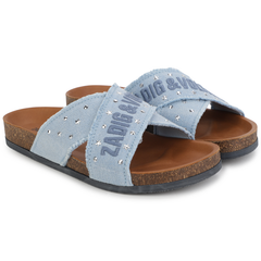 Embroidered Canvas Sandals