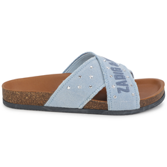 Embroidered Canvas Sandals