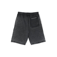 FADED EFFECT LOGO DRAWSTRING SHORTS