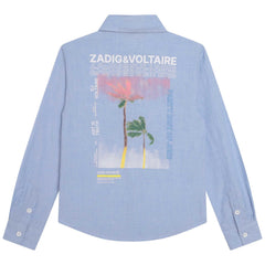 LOGO PRINTED COTTON SHIRT