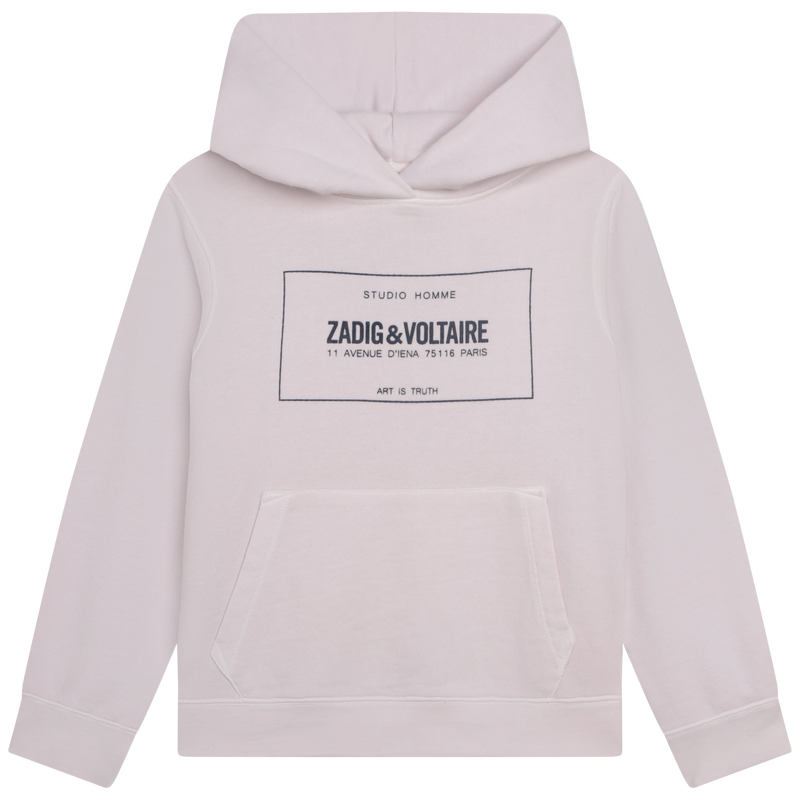 LOGO PRINT HOODED SWEATER