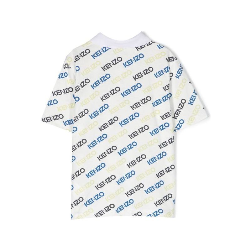 ALL OVER LOGO PRINT POLO SHIRT