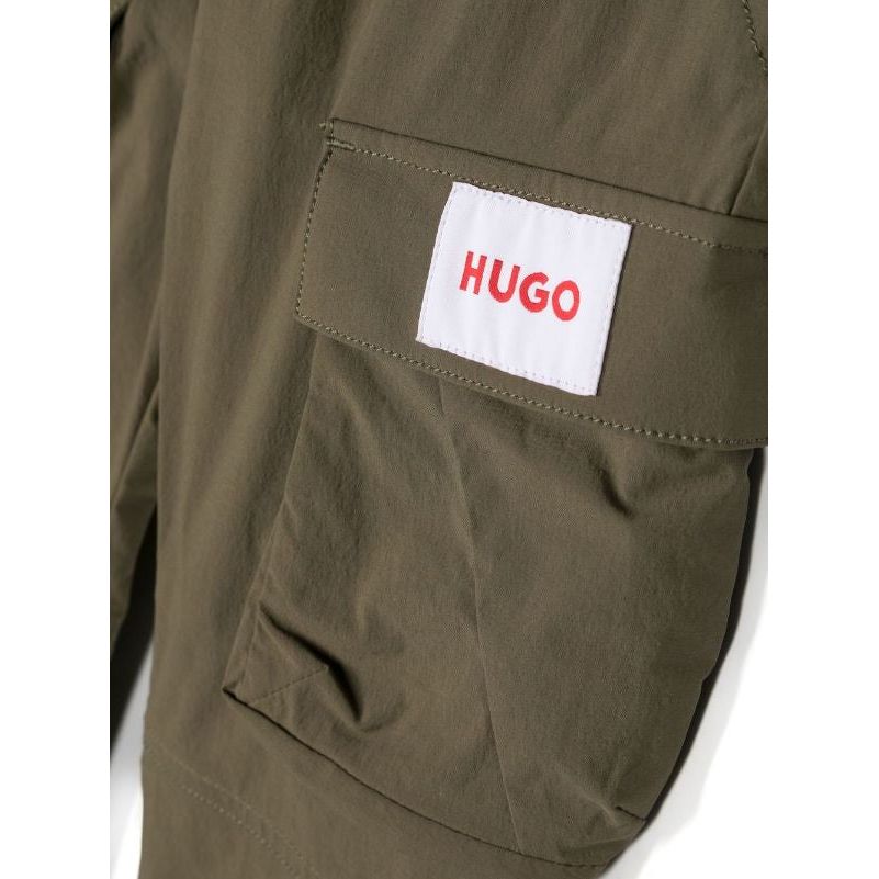 LOGO PATCH DRAWSTRING CARGO TROUSERS