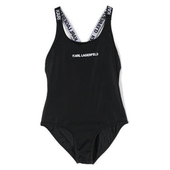 Logo Stripe Criss Cross Swimsuit