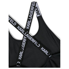 Logo Stripe Criss Cross Swimsuit