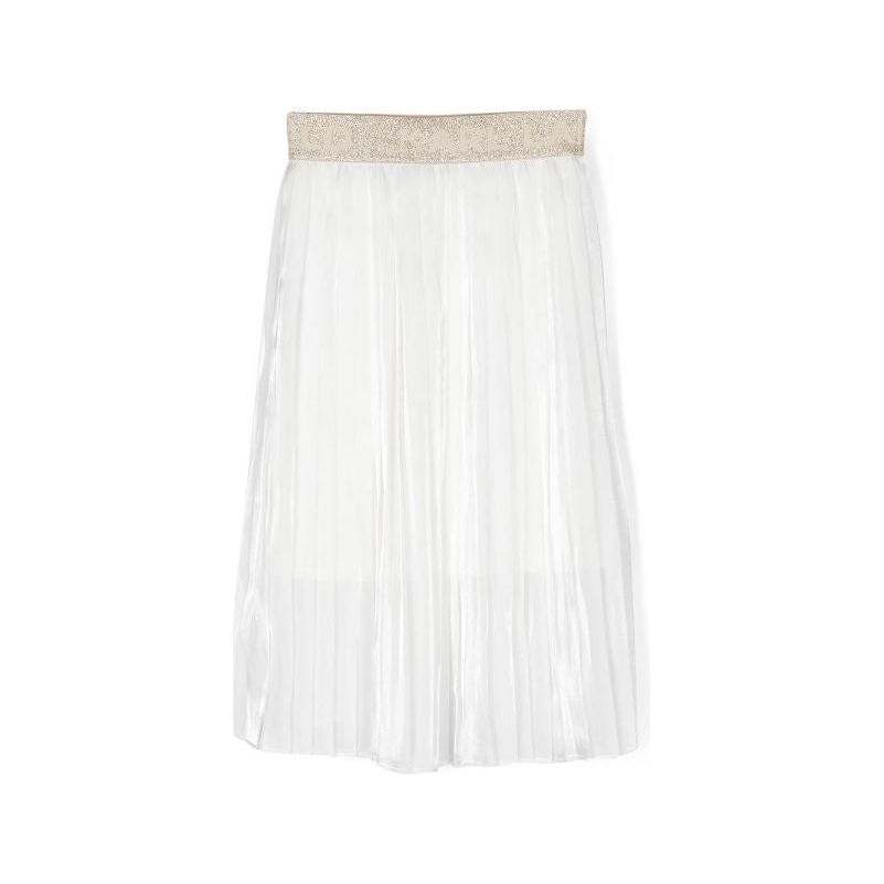 PLEATED VOILE MIDI SKIRT