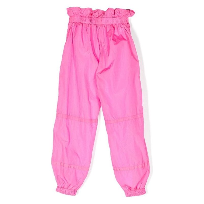 Paper Bag Waist Logo Print Pants