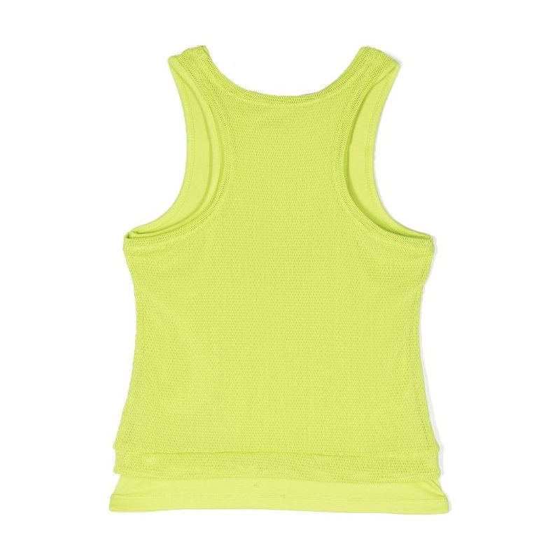 Logo Print Draw String Tank Top