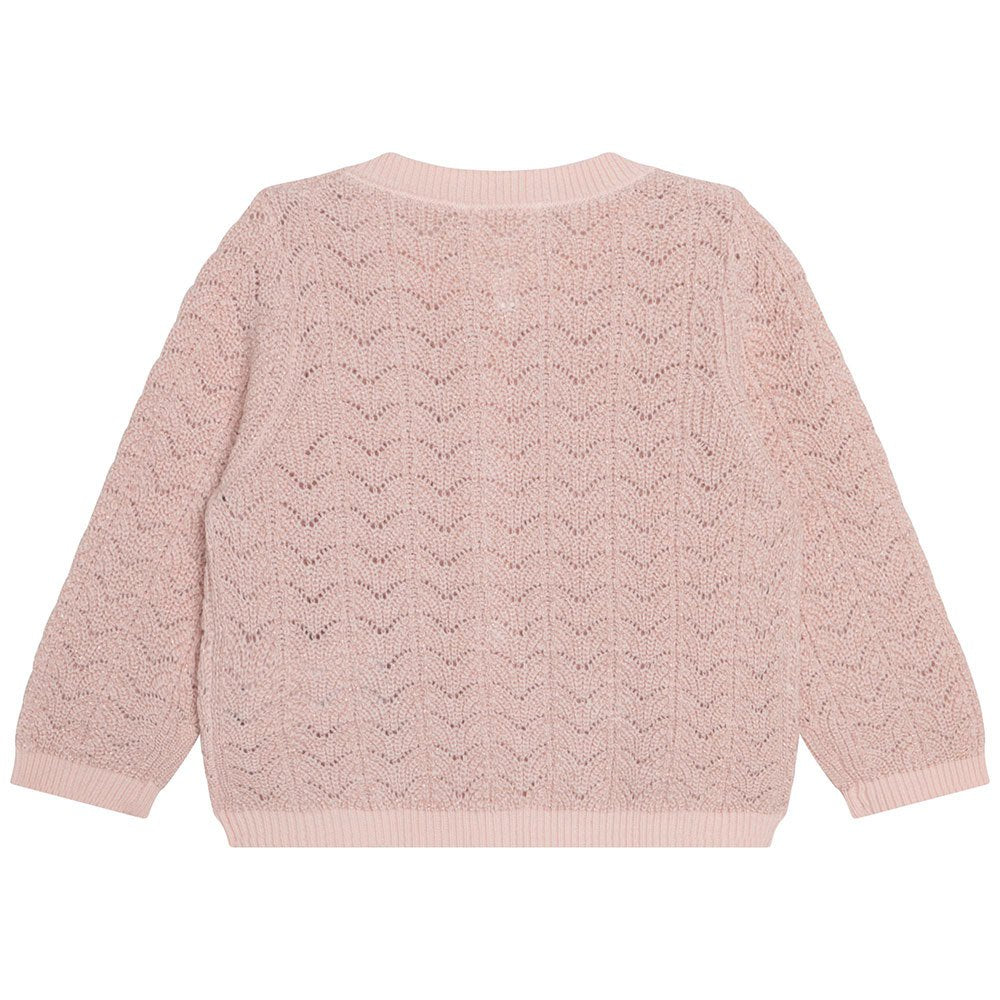 Knit Motifs Pink Cardigan