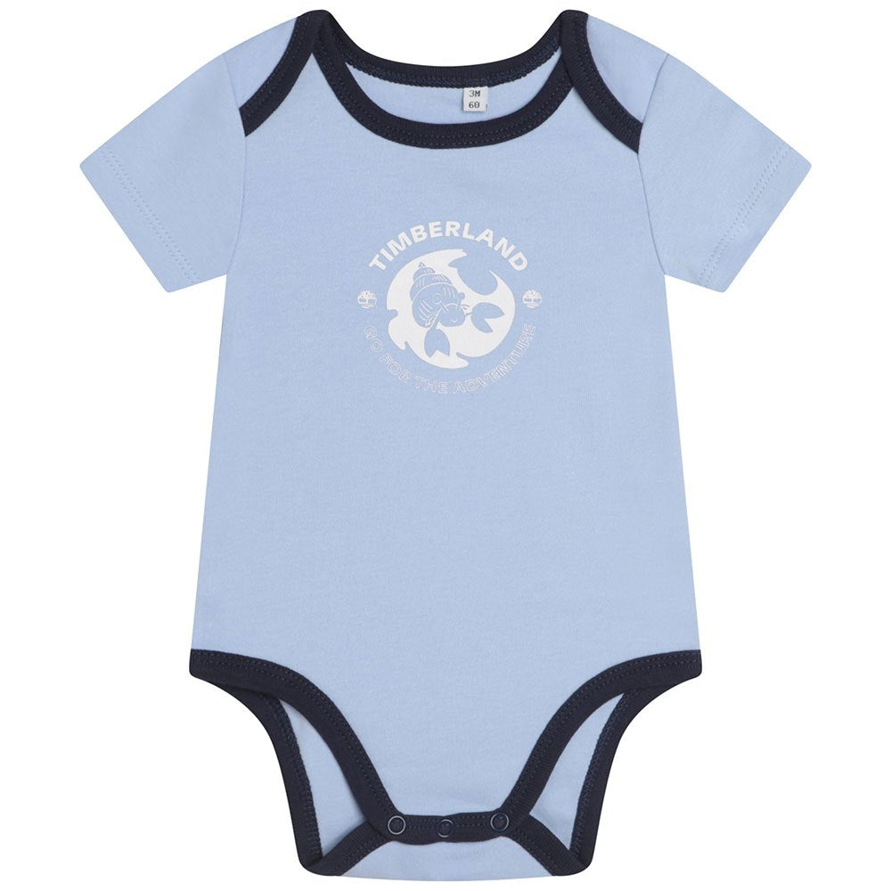 LOGO PRINT OVERALL AND ONESIE SET