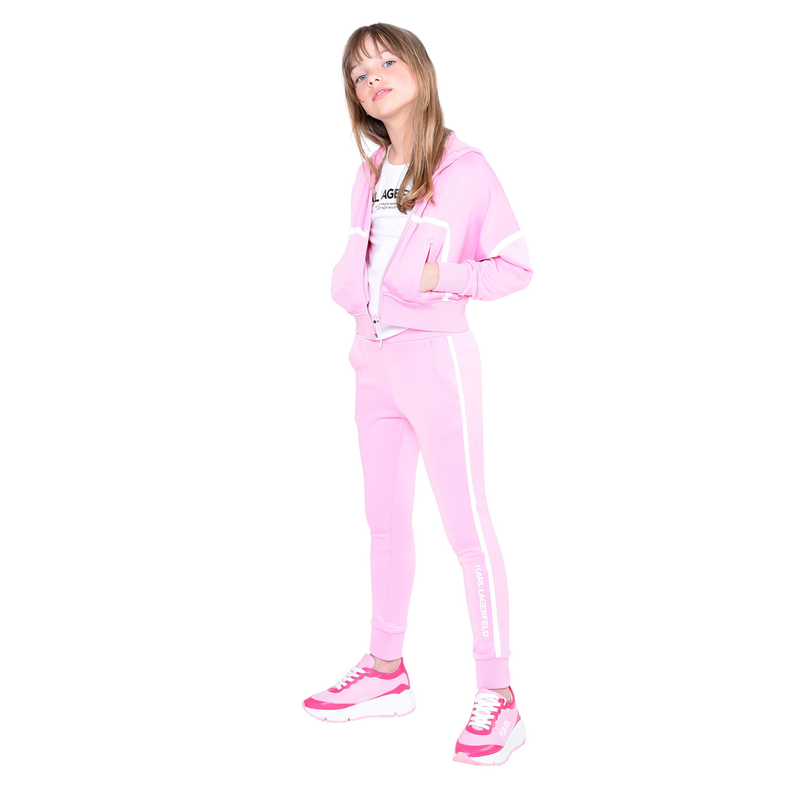 Logo Print Zip Up Hoodie