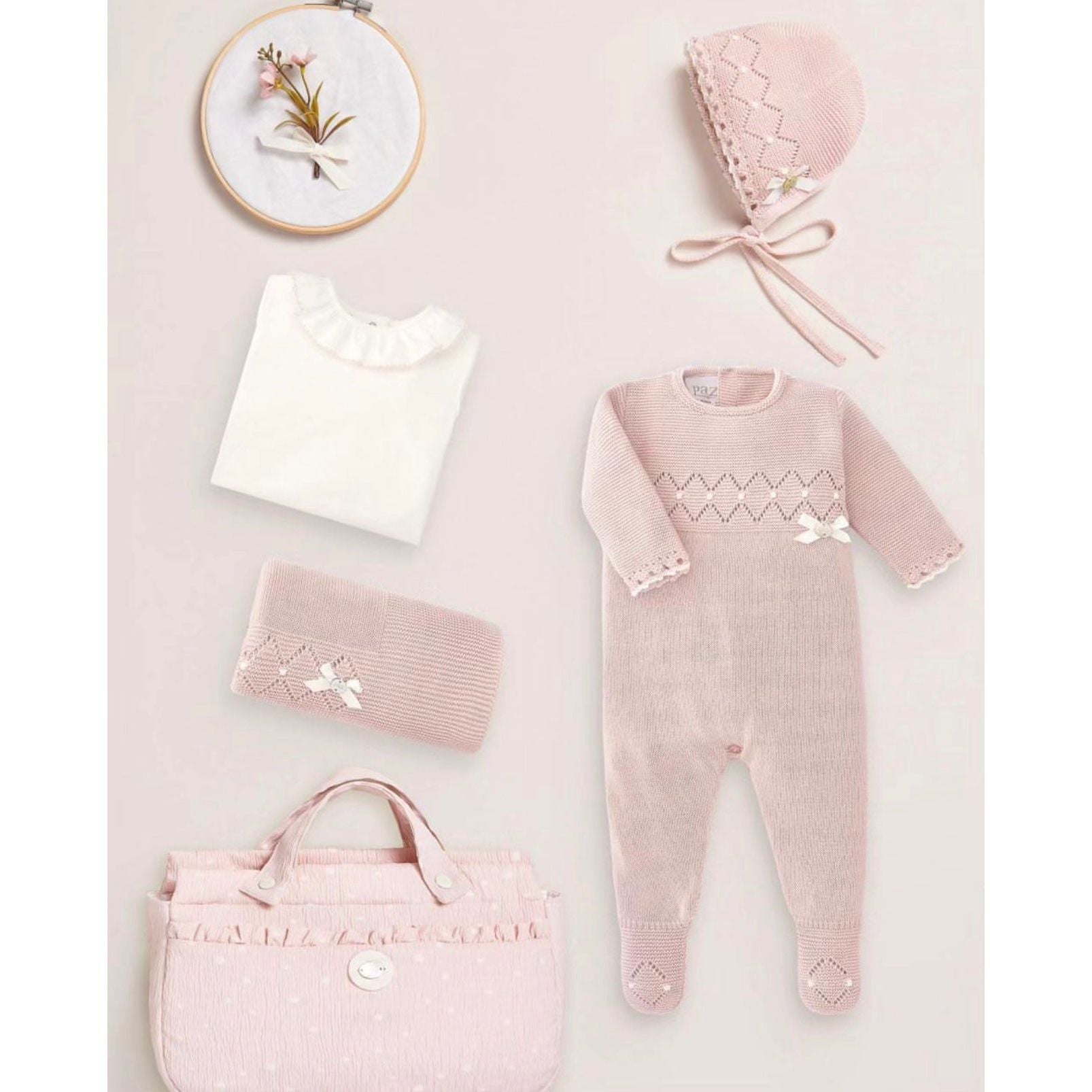 PROMESA KNIT OVERALL WITH KNIT BONNET