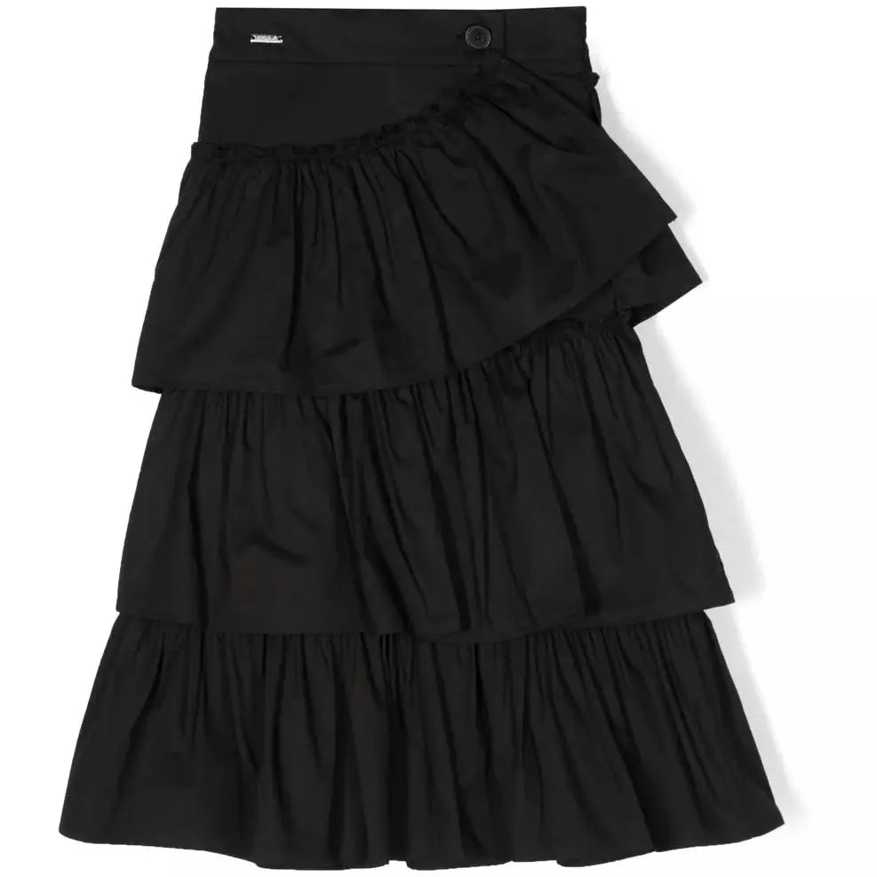 RUFFLED TIERED SKIRT