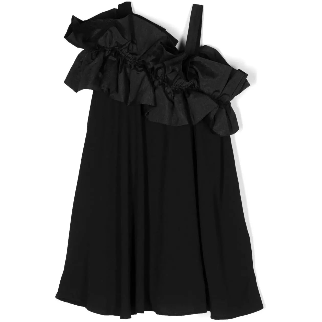 RUFFLE DETAIL ONE SHOULDER DRESS